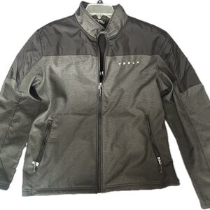 Tesla Men's Performance Jacket in Black and Gray